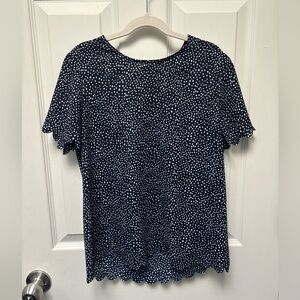 Banana Republic Scalloped Edge Polka Dot Tee - Size XXSP
